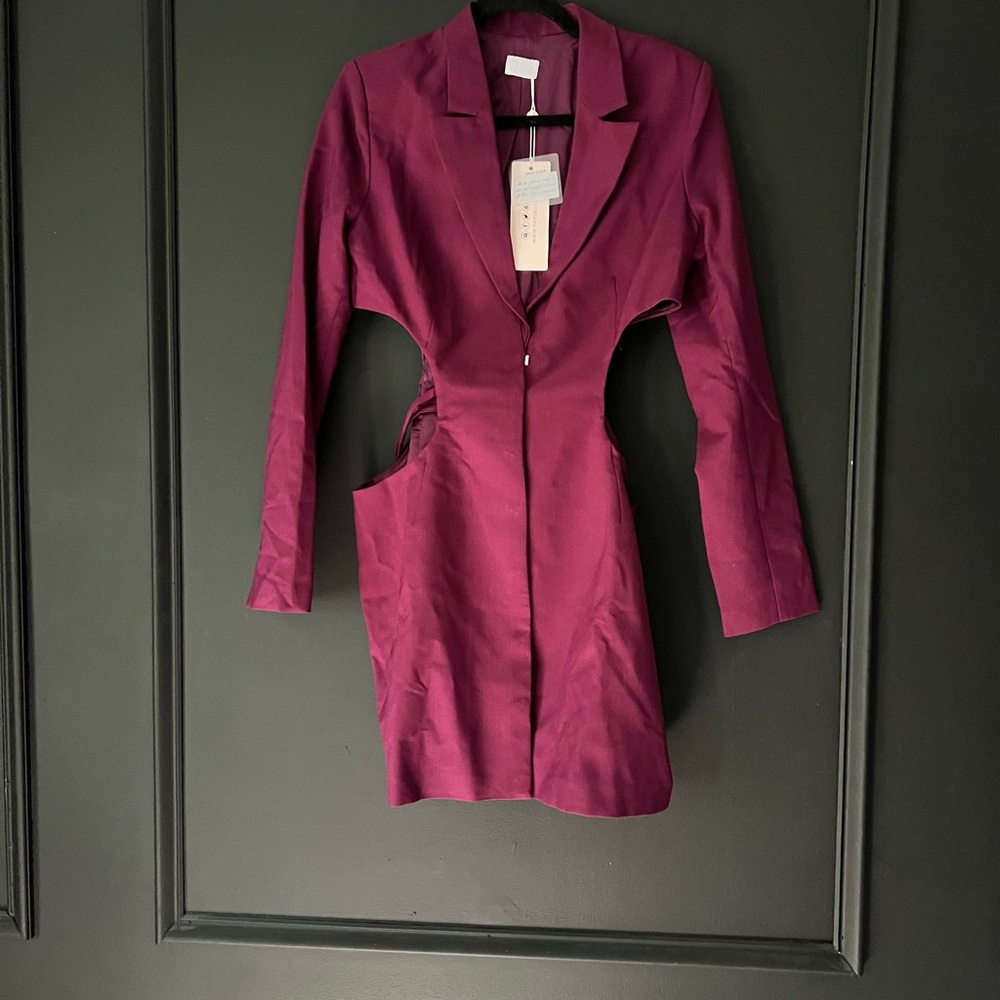 Oh Polly Women's Magenta Blazer Dress